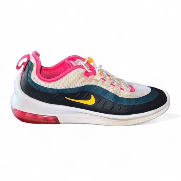Nike Air Max Axis White Navy Pink Yellow‎ Sneakers Size 9.5 Mesh Running Shoes - Picture 1 of 9